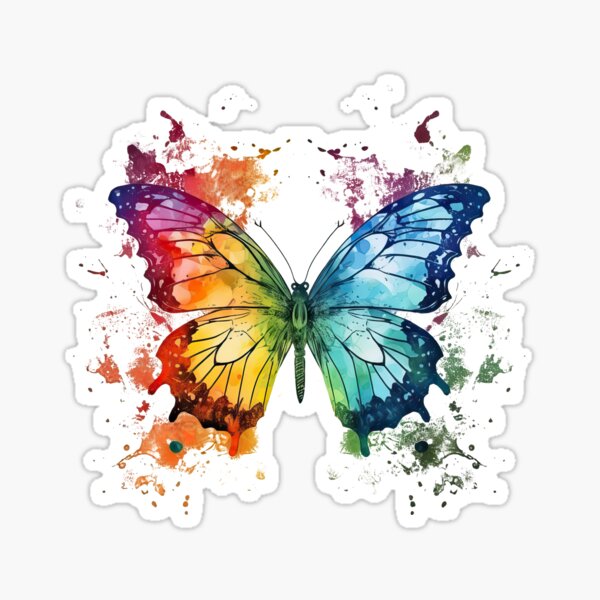 Item preview,  Colorful Watercolor Butterflies Splash Art designed and sold by SylvieVibes.