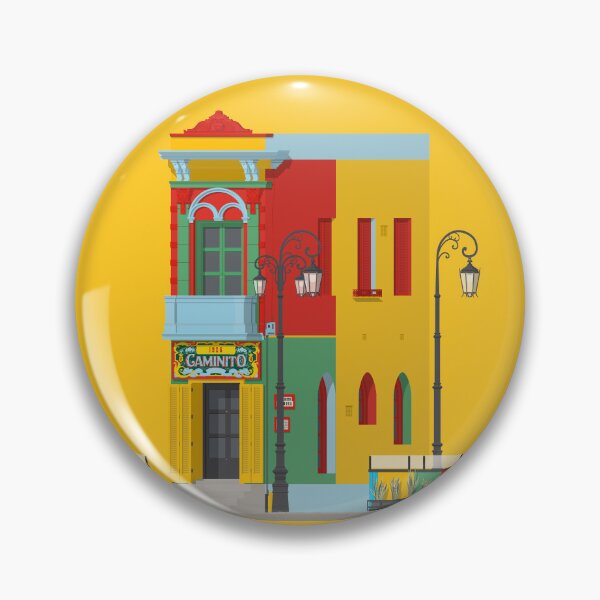 Artikelvorschau, Reiseillustration des pulsierenden Viertels La Boca in Buenos Aires | Argentinien entworfen und verkauft von archetype prints.