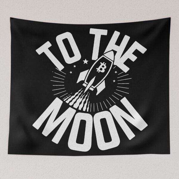 Item preview, Bitcoin reaching 100k and going to the moon, bitcoin crypto designed and sold by NoetherSym.