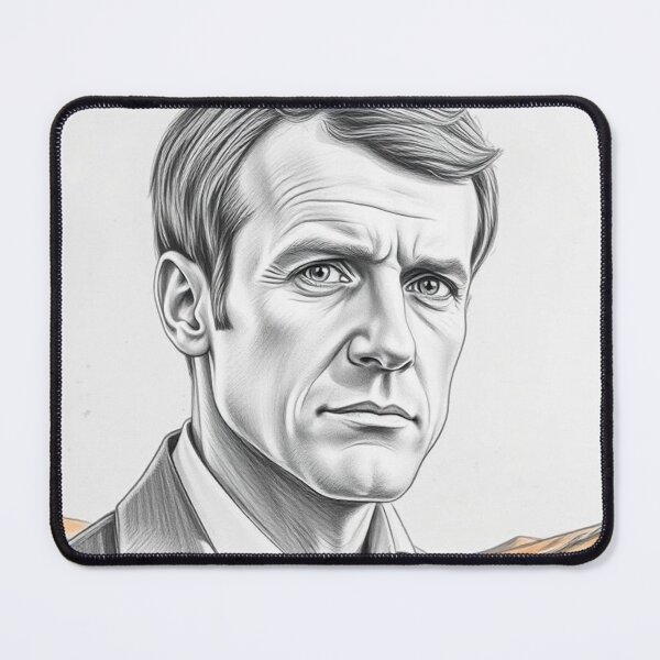 Item preview, Drawing representing Emmanuel Macron 04/26/2025 designed and sold by NokenaDesign.