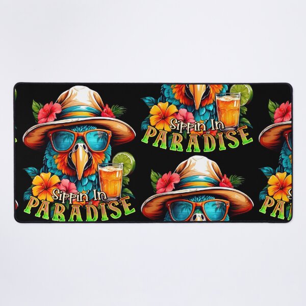 Item preview, Sippin' in Paradise Parrot Tropical Summer Drinks designed and sold by MindWave THC.