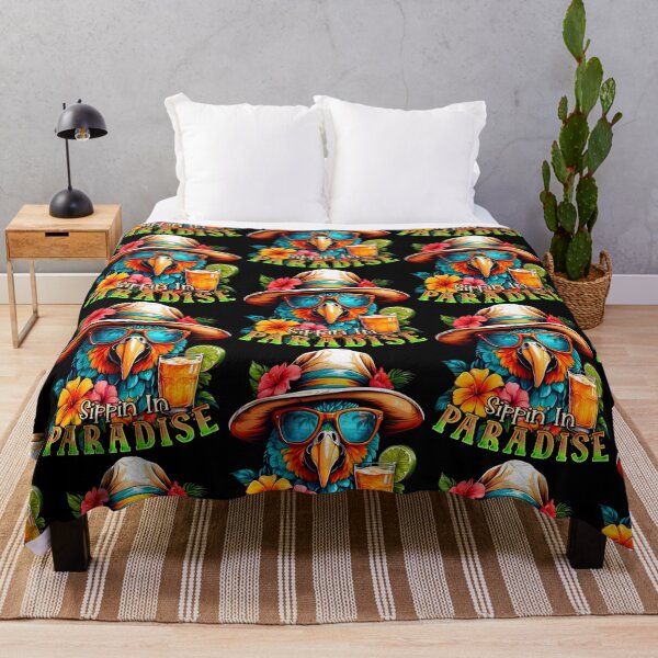 Item preview, Sippin' in Paradise Parrot Tropical Summer Drinks designed and sold by MindWave THC.