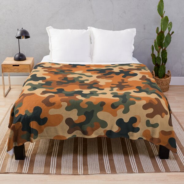 Item preview, Orange, Brown and Green Military Hunting Camouflage Pattern designed and sold by JohnnyVillas.