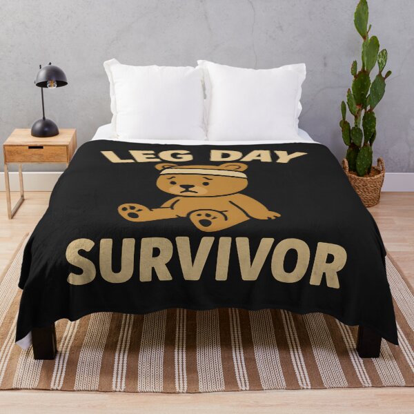 Item preview, Leg Day Survivor Funny Gym Bear Cute Fitness Workout Design designed and sold by allogy.