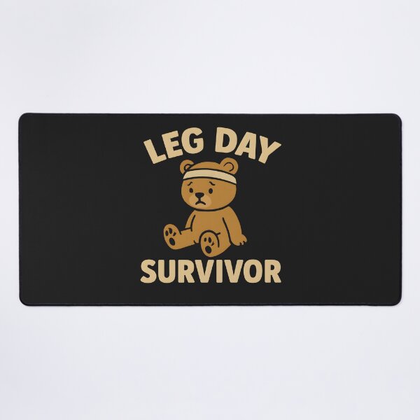 Item preview, Leg Day Survivor Funny Gym Bear Cute Fitness Workout Design designed and sold by allogy.