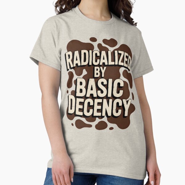Item preview, Radicalized By Basic Decency Social Democracy Cow Print designed and sold by AniArtPL.
