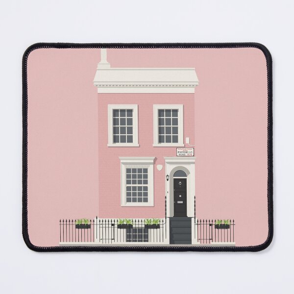 Item preview, Notting Hill London Travel Illustration of a cute pink Townhouse | England designed and sold by aio.