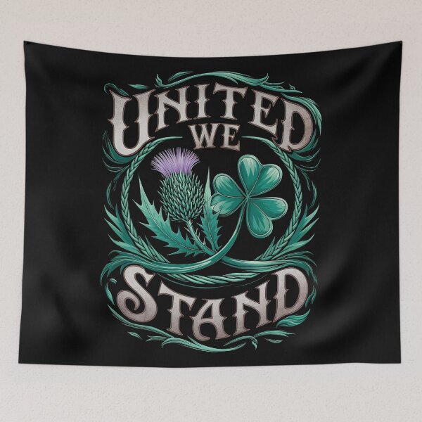 Item preview, Scotland Ireland - United We Stand - Irish Scottish Celtic Unity designed and sold by CELTIC-DESIGNS.
