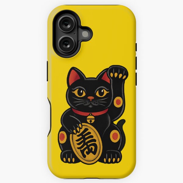 Vista previa del artículo con la obra «Suerte de medianoche – Maneki Neko Original #2», diseñado y vendido por TravisCats.