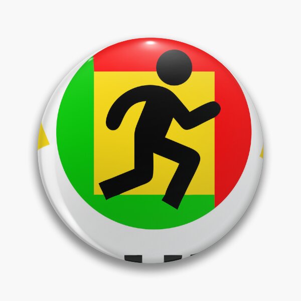 Item preview, Graphic Design of Running Silhouette in Colorful Circular Emblem designed and sold by Creative88Art.
