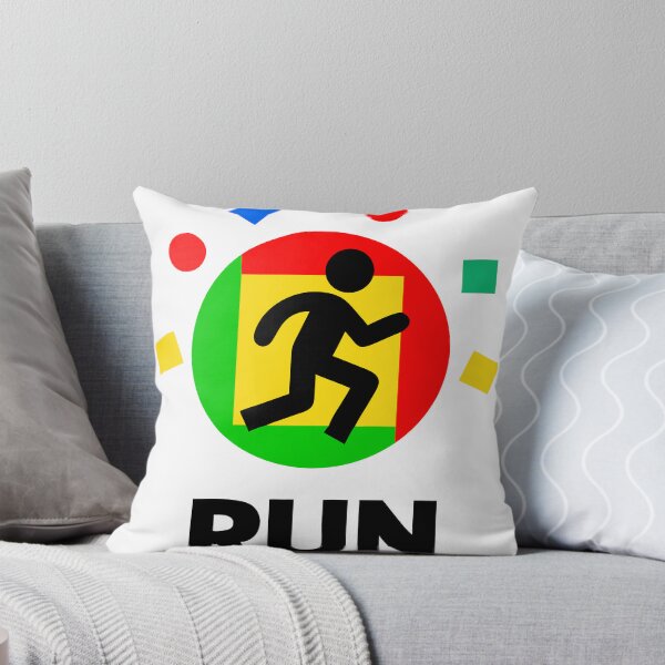 Item preview, Graphic Design of Running Silhouette in Colorful Circular Emblem designed and sold by Creative88Art.