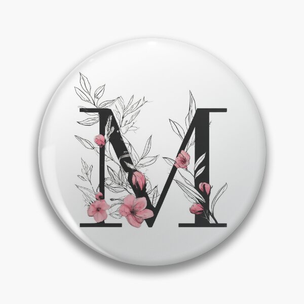 Item preview, Elegant Floral Letter M Monogram – A Sophisticated Botanical Art Print designed and sold by Psycho-Crazy.