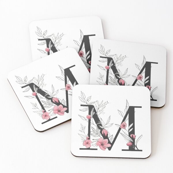 Item preview, Elegant Floral Letter M Monogram – A Sophisticated Botanical Art Print designed and sold by Psycho-Crazy.