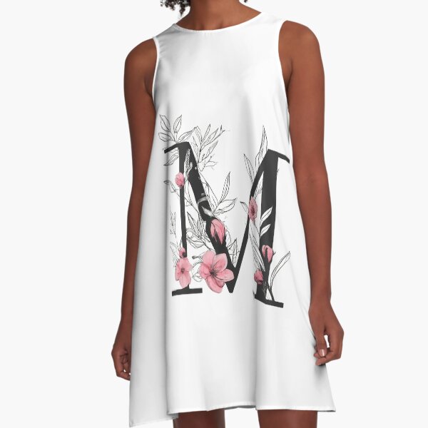 Item preview, Elegant Floral Letter M Monogram – A Sophisticated Botanical Art Print designed and sold by Psycho-Crazy.