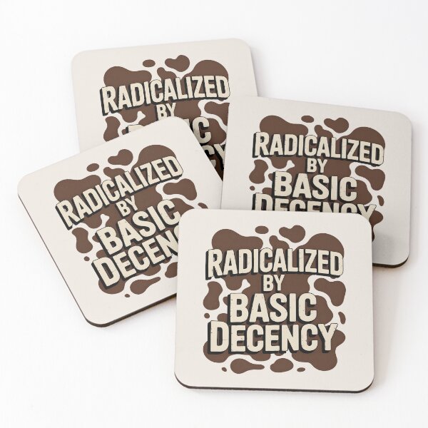 Item preview, Radicalized By Basic Decency Social Democracy Cow Print designed and sold by AniArtPL.