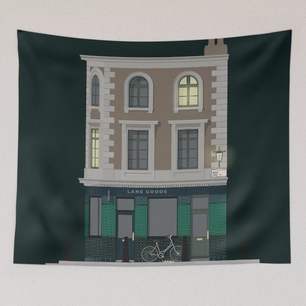 Item preview, London Travel Illustration of a Shoreditch Townhouse | England designed and sold by archetype prints.