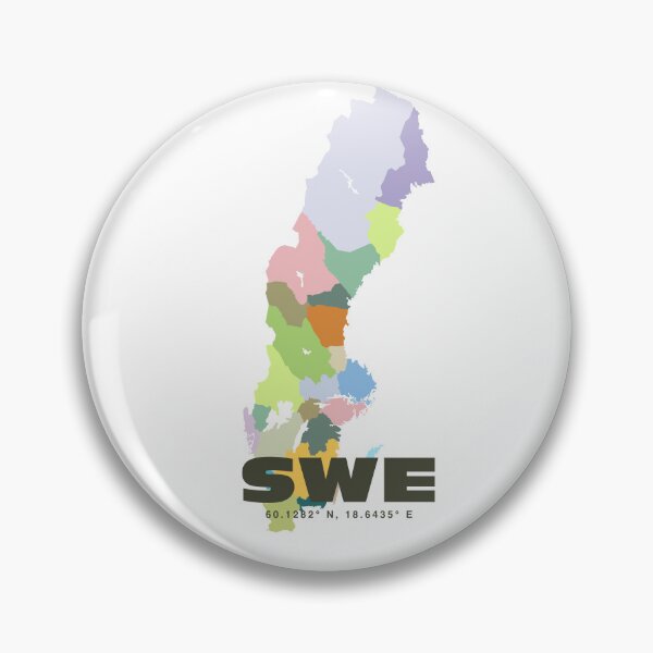 Item preview, Colorful Sweden Map - Minimalist Sweden Art Poster designed and sold by CartoPrints.