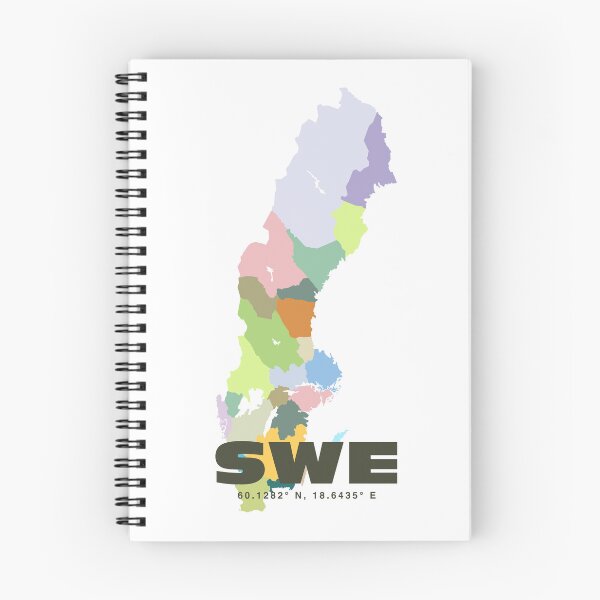 Item preview, Colorful Sweden Map - Minimalist Sweden Art Poster designed and sold by CartoPrints.