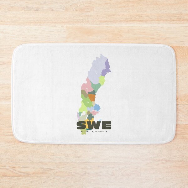 Item preview, Colorful Sweden Map - Minimalist Sweden Art Poster designed and sold by CartoPrints.