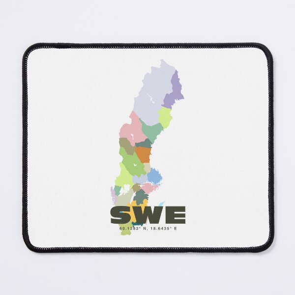 Item preview, Colorful Sweden Map - Minimalist Sweden Art Poster designed and sold by CartoPrints.