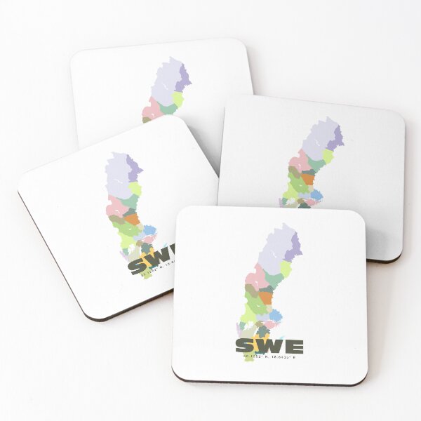 Item preview, Colorful Sweden Map - Minimalist Sweden Art Poster designed and sold by CartoPrints.