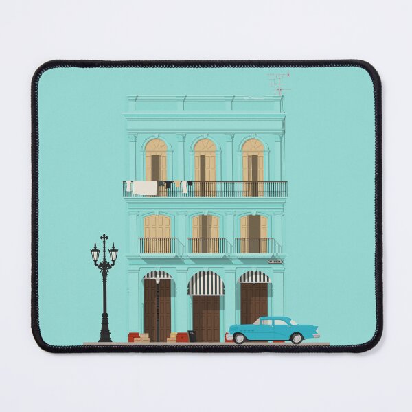 Item preview, Havana Travel Illustration of the colorful Townhouse Neighborhood of Old Havana | Cuba designed and sold by aio.