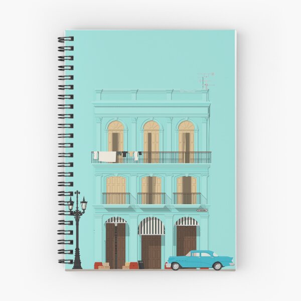 Item preview, Havana Travel Illustration of the colorful Townhouse Neighborhood of Old Havana | Cuba designed and sold by aio.