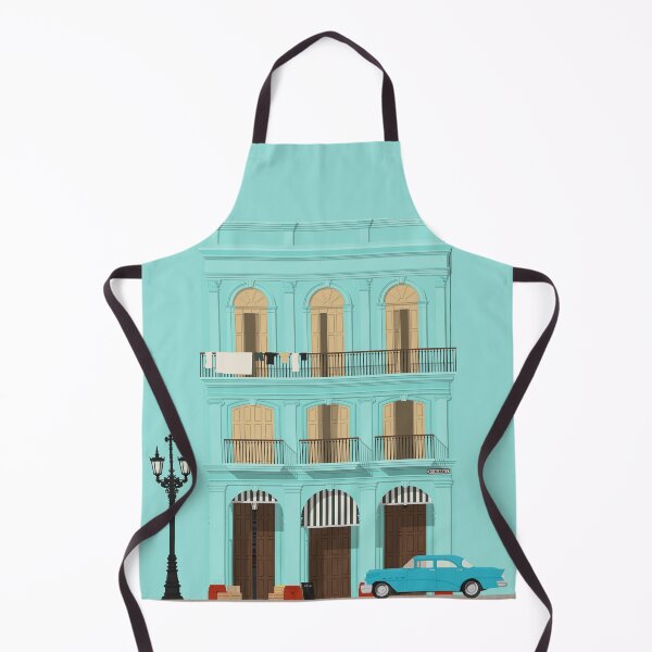Item preview, Havana Travel Illustration of the colorful Townhouse Neighborhood of Old Havana | Cuba designed and sold by archetype prints.