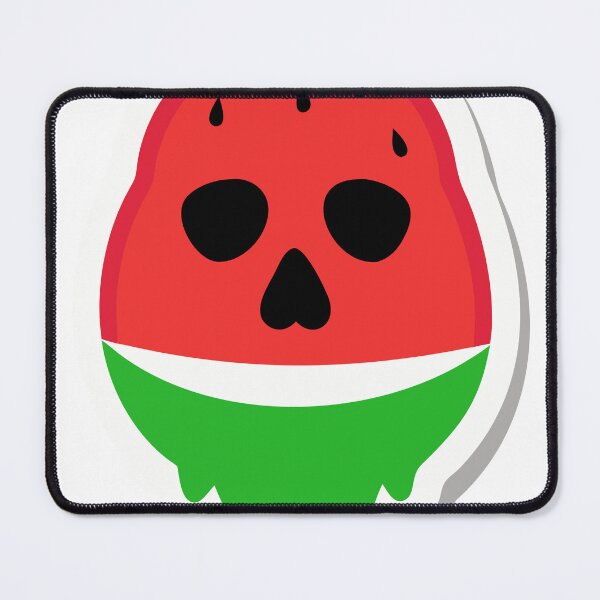 Item preview, Watermelon Slice Shaped as a Skull on Black Background designed and sold by Creative88Art.