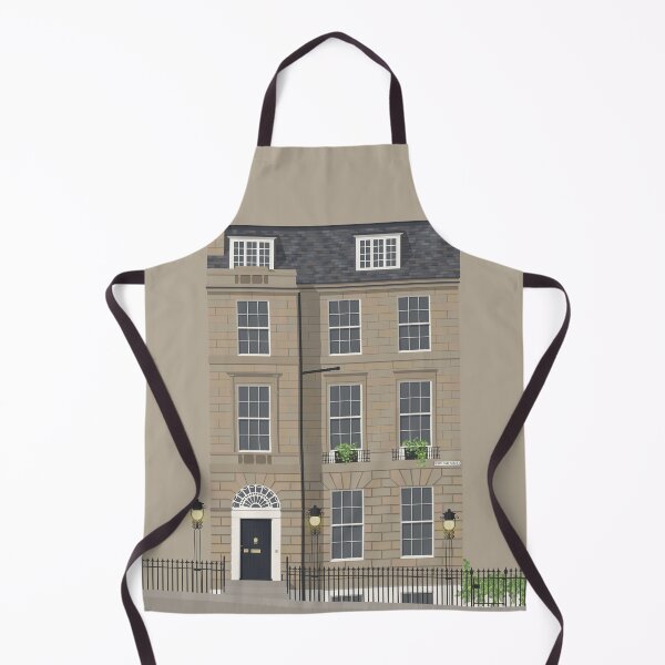 Item preview, Edinburgh Travel Illustration of a New Town Georgian Townhouse Neighborhood | Scotland designed and sold by archetype prints.