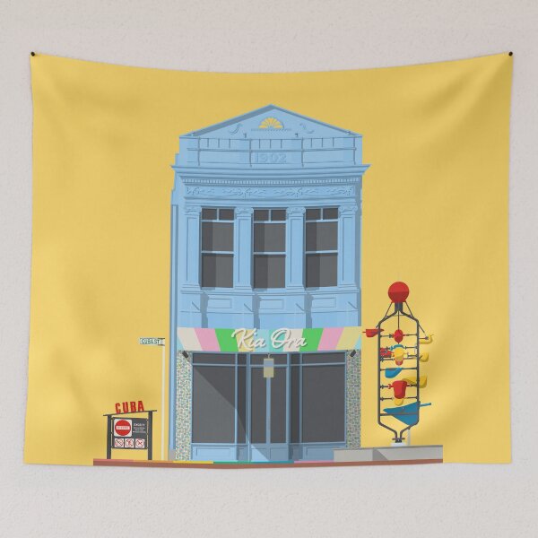 Item preview, Wellington Travel Illustration of Cuba Street in the Te Aro Neighborhood | New Zealand designed and sold by aio.