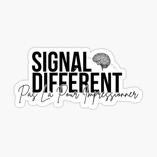 Vista previa del artículo con la obra «Señal diferente, no estoy aquí para impresionar.», diseñado y vendido por Chrystelle Hubert.