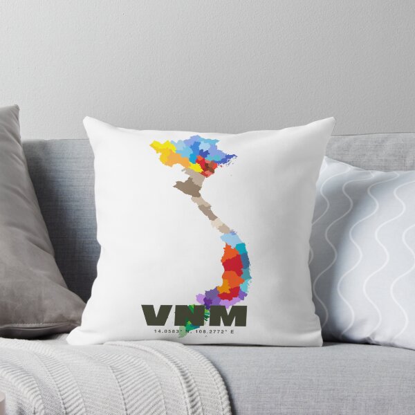 Item preview, Colorful Vietnam Map - Minimalist VNM Country Art Poster designed and sold by CartoPrints.