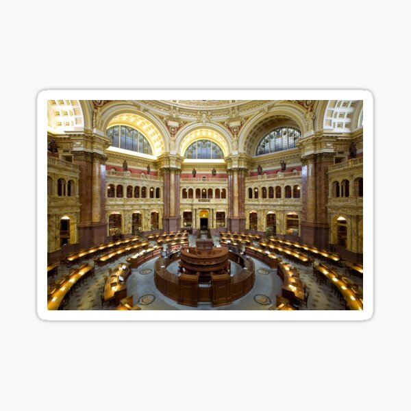 Item preview, Library of Congress, Main Reading Room, Washington D.C. color photographic art print designed and sold by Jéanpaul  Ferro.