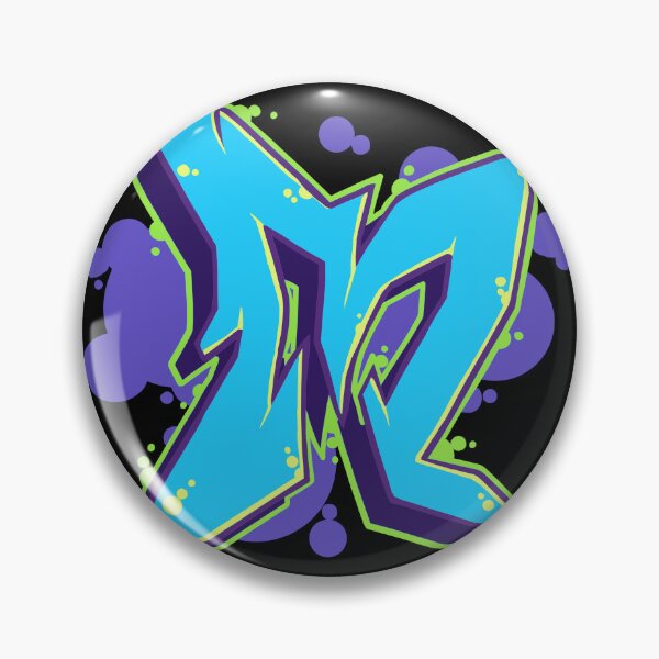 Item preview, Letter M - Graffiti Street Art Style Blue designed and sold by CreativeOpus.