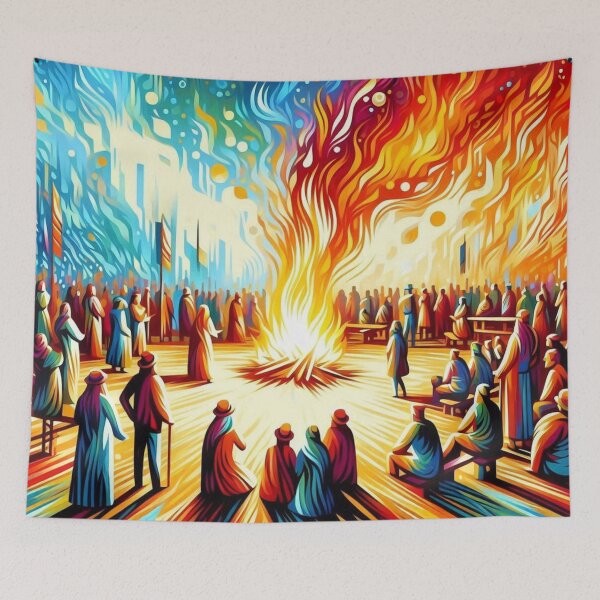 Item preview, Abstract fireplace in colorful splendor designed and sold by Sigtrix.