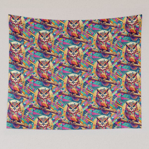 Item preview, pop art style cute owl designed and sold by Dogandesighn.
