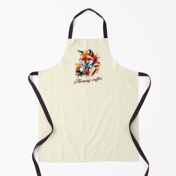 Item preview, Morning coffee business fox – watercolor animal art designed and sold by Pearl67.