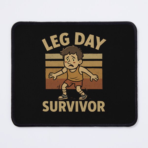 Item preview, Leg Day Survivor Funny Little Boy Gym Workout Exhausted Design designed and sold by allogy.