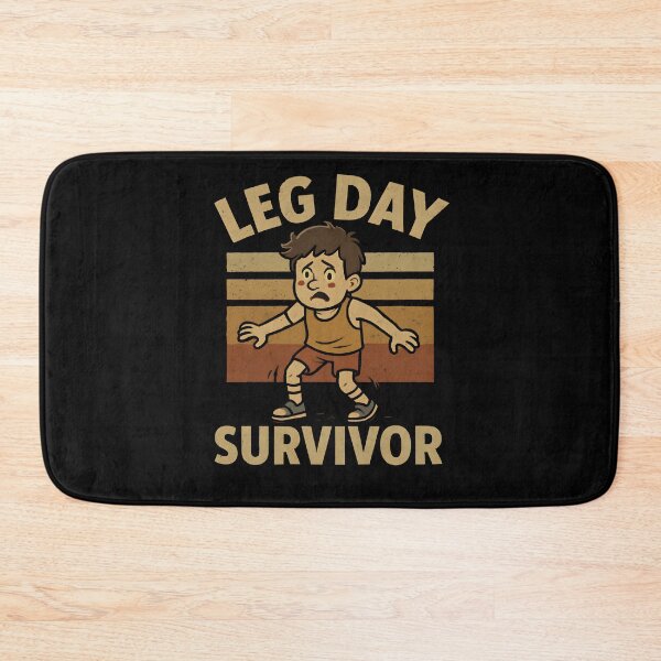 Item preview, Leg Day Survivor Funny Little Boy Gym Workout Exhausted Design designed and sold by allogy.