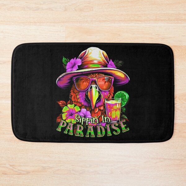 Item preview, Sippin' in Paradise Maroon Parrot Tropical Summer Drinks designed and sold by MindWave THC.