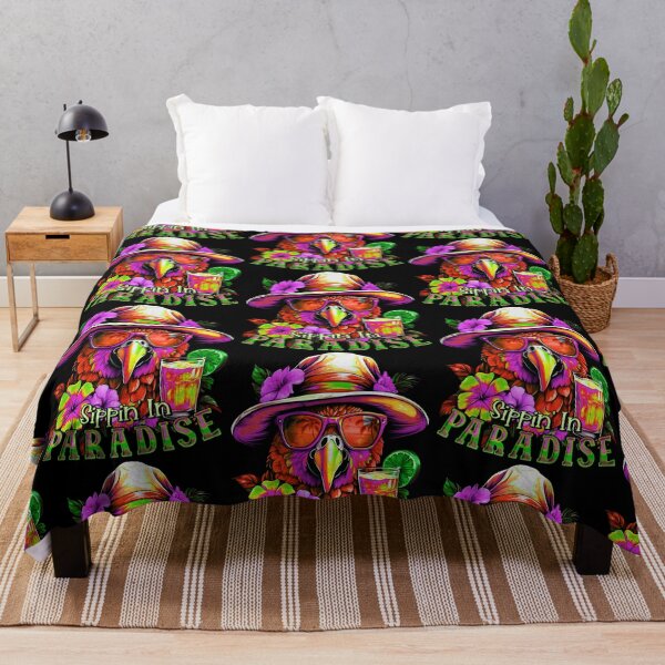 Item preview, Sippin' in Paradise Maroon Parrot Tropical Summer Drinks designed and sold by MindWave THC.