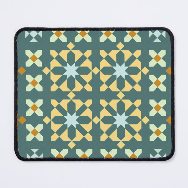 Item preview, Beige Flowers on a Blue Green Background designed and sold by Tarjiart.