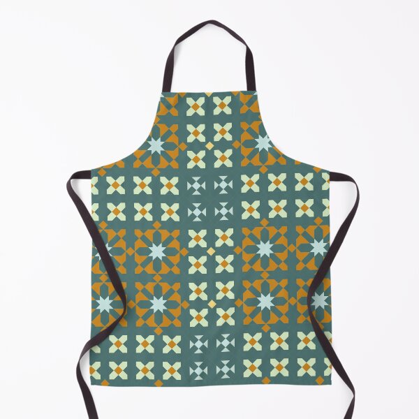 Item preview, Beige Flowers on a Blue Green Background designed and sold by Tarjiart.