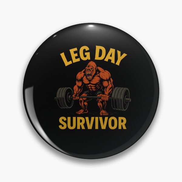 Item preview, Leg Day Survivor Funny Monkey Gorilla Gym Fitness Exhausted Meme Design designed and sold by allogy.