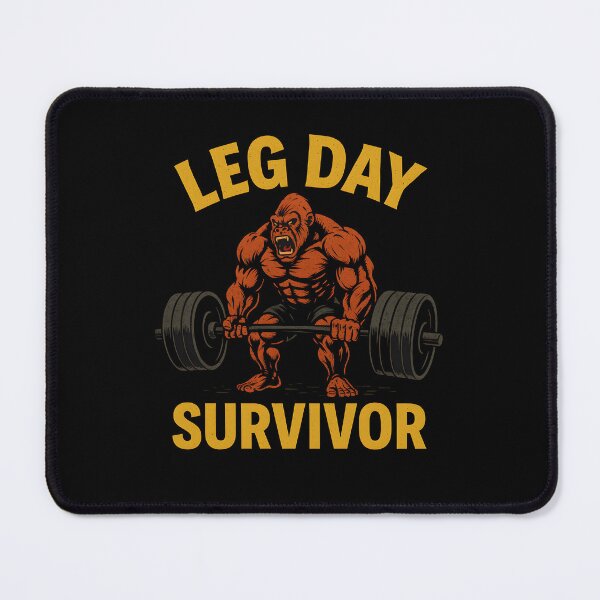 Item preview, Leg Day Survivor Funny Monkey Gorilla Gym Fitness Exhausted Meme Design designed and sold by allogy.