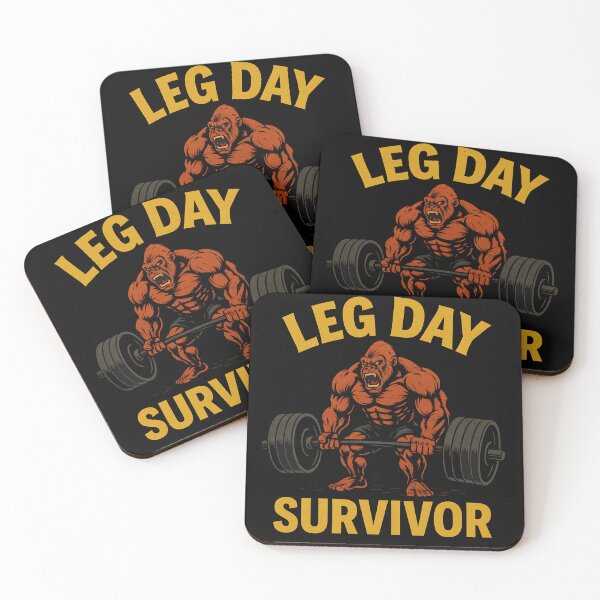Item preview, Leg Day Survivor Funny Monkey Gorilla Gym Fitness Exhausted Meme Design designed and sold by allogy.
