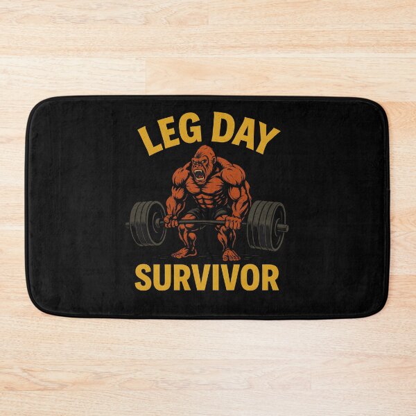 Item preview, Leg Day Survivor Funny Monkey Gorilla Gym Fitness Exhausted Meme Design designed and sold by allogy.