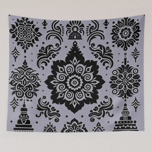 Item preview, Myanmar Traditional Motif Minimalist Vector Art – Cultural Pattern Design for Apparel, Accessories, and Home Decor designed and sold by knalpot-design.