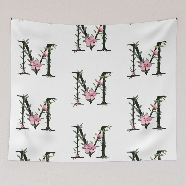 Item preview, Elegant Botanical Letter M - Nature-Inspired Monogram Art Print. designed and sold by Psycho-Crazy.